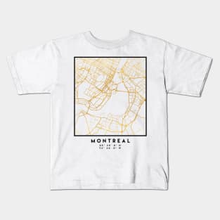 MONTREAL CANADA CITY STREET MAP ART Kids T-Shirt